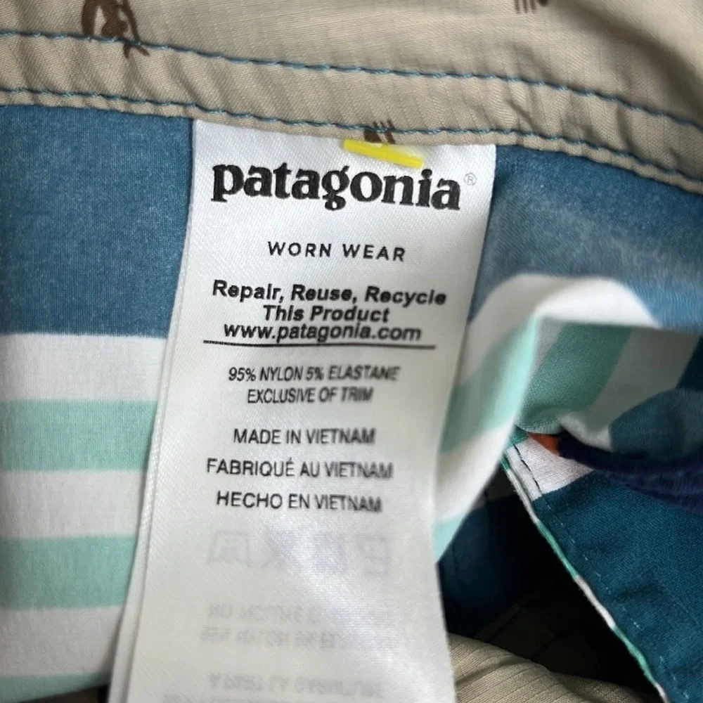 Patagonia Men's Wavefarer Striped Boardshorts Size 30
